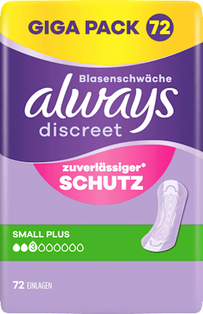 discreet Einlagen Inkontinenz Small Plus always