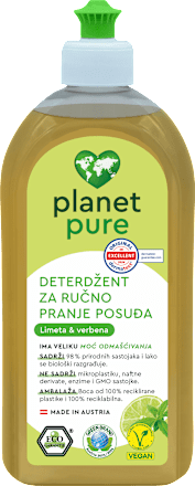 Deterdžent za ručno pranje posuđa – Limeta & verbena planet pure