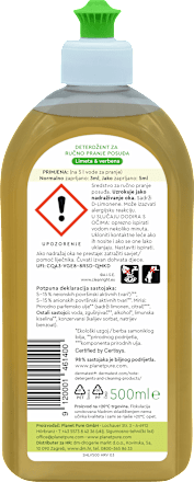 Deterdžent za ručno pranje posuđa – Limeta & verbena planet pure