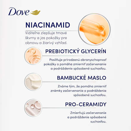 Telové sérum Niacinamide + Even Tone 48H Moisture Dove