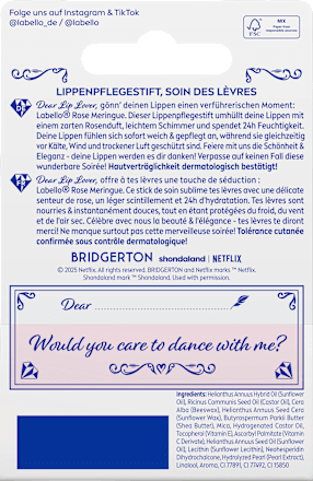 Lippenpflege Bridgerton Daphne & Simon Rose Meringue Labello
