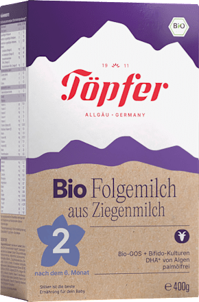 Folgemilch 2 aus Ziegenmilch nach dem 6. Monat Töpfer
