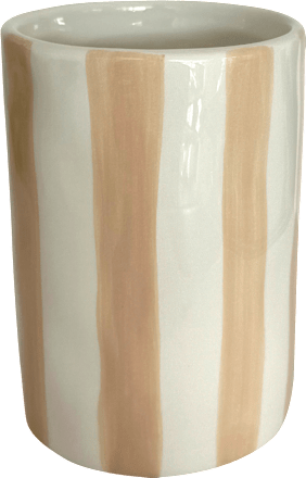 Aufbewahrungsbehälter aus Keramik, beige/offwhite (9,5x9,5x14 cm) Dekorieren & Einrichten