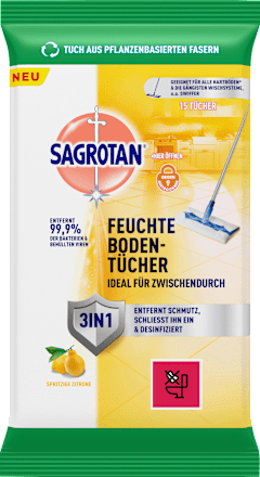 Feuchte Bodentücher spritzige Zitrone Sagrotan