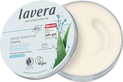 Gesichtscreme Basis Sensitiv in der Dose lavera NATURKOSMETIK