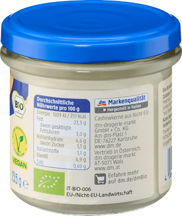 Cashewcreme Frischkäse Alternative dmBio