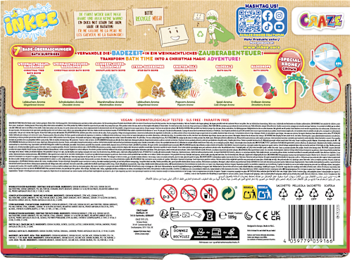 Geschekset Kinder Badezusatz Hippo Box Christmas 8tlg CRAZE