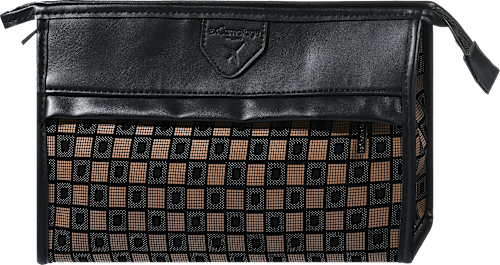 Moška toaletna torbica - črno-rjava Camomilla