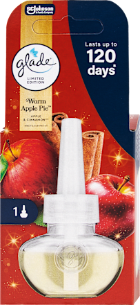 Elektromos légfrissítő utántöltő warm apple pie illattal glade