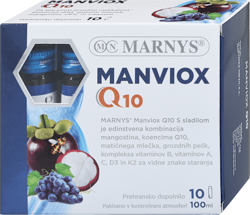 Prehransko dopolnilo za podporo vitalnosti Manviox Q10 MARNYS