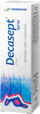 Spray – Supliment alimentar pentru confortul și protecția gâtului Decasept