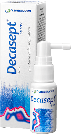 Spray – Supliment alimentar pentru confortul și protecția gâtului Decasept