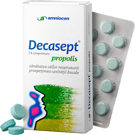 Propolis – Supliment alimentar pentru gât Decasept