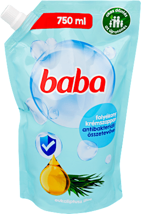 Folyékony szappan utántöltő, antibakteriális, eukaliptusz baba