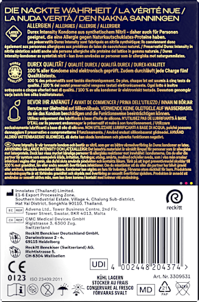 Kondome Intensity, Breite 56mm Durex