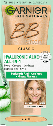 Hyaluronic Aloe All-In-1 Classic BB cream deschid GARNIER SKIN NATURALS