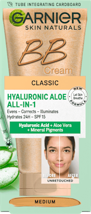 Hyaluronic Aloe All-In-1 Classic BB cream mediu GARNIER SKIN NATURALS
