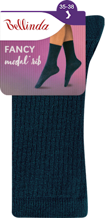 Női zokni, Fancy modal rib, kék, 35-38 Bellinda