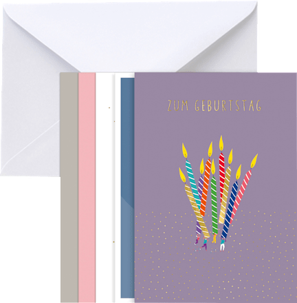 Grußkarte Geburtstag, Mehrstückpackung CACTUS