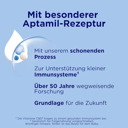 Folgemilch 2 Abendfläschchen nach dem 6. Monat Aptamil