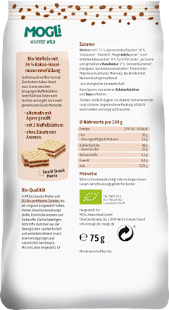 bio kakaové mini vafličky MOGLi