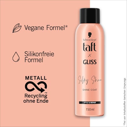 Glanz-Spray taft x Gliss Silky Shine Schwarzkopf taft