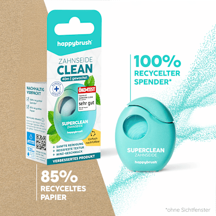 Zahnseide Clean gewachst  happybrush