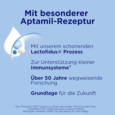 Folgemilch 2 Pronutra nach dem 6. Monat Aptamil