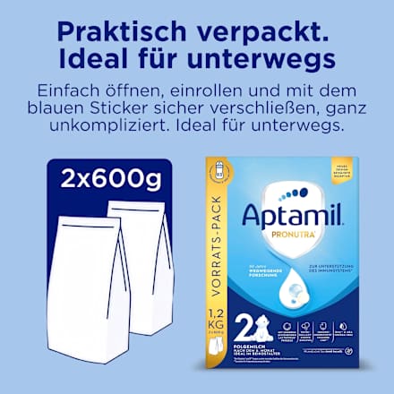 Folgemilch 2 Pronutra nach dem 6. Monat Aptamil