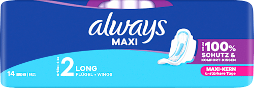 Maxi-Binden Long mit Flügeln always