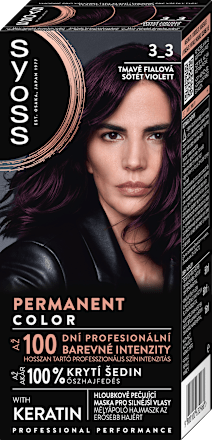 Vopsea de păr permanentă 3-3 Violet Închis syoss