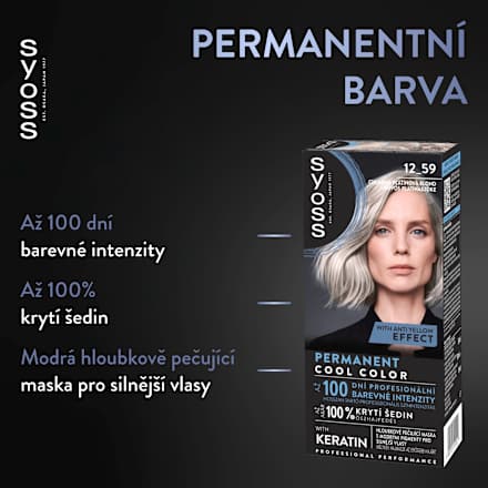 barva na vlasy chladná platinová blond 12-59 syoss
