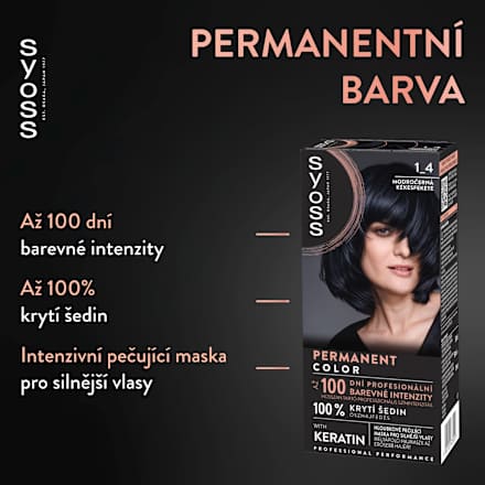 barva na vlasy Modročerný 1-4 syoss