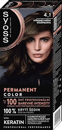 barva na vlasy Středně hnědý 4-1 syoss
