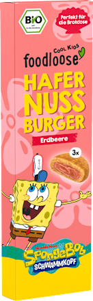 Kindersnack SpongeBob Hafer Nuss Burger Erdbeere (3x17 g) ab 3 Jahren foodloose