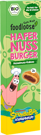 Kindersnack SpongeBob Hafer Nuss Burger Haselnuss-Kakao (3x17 g) ab 3 Jahren foodloose
