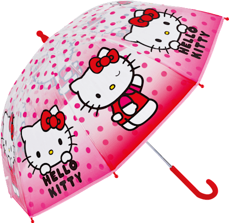 Detský manuálny neskladací dáždnik - Hello Kitty JFK Distribution