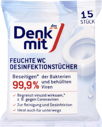vlhčené čisticí ubrousky na WC Denkmit
