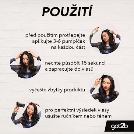 suchý šampon na vlasy Extra Care got2b