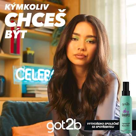 suchý šampon na vlasy Extra Care got2b