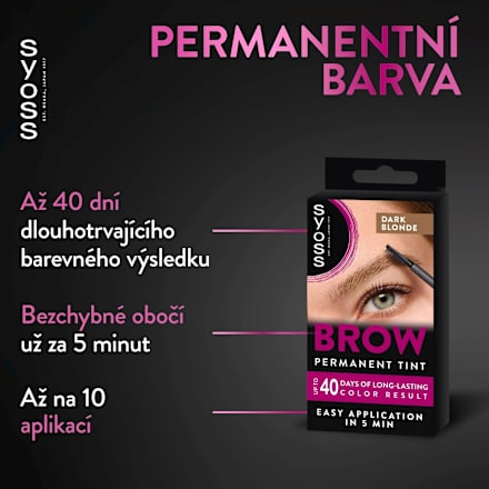 barva na obočí Brow Tint tmavě plavá syoss