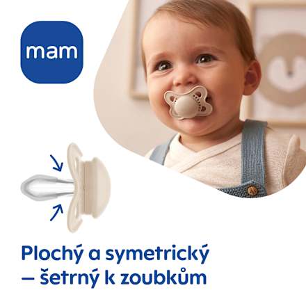 dudlík Original 0+m šedý/žlutý mam