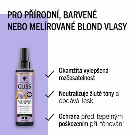 Blonde Hair Perfector express kondicionér na vlasy Schwarzkopf GLISS