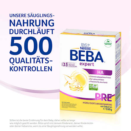 Anfangsmilch Expert HA Pre von Geburt an Nestlé BEBA