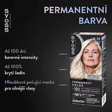 barva na vlasy Perleťově platinový 12-53 syoss