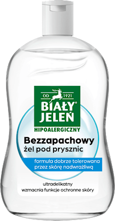 Żel pod prysznic bezzapachowy Hipoalergiczny  BIAŁY JELEŃ