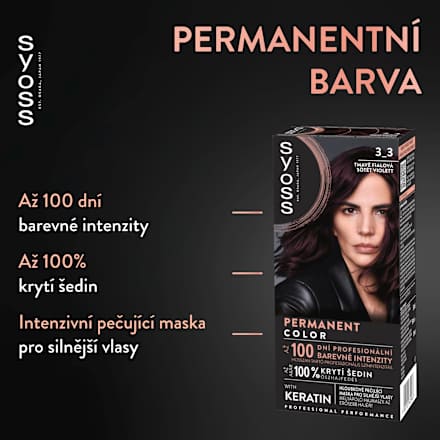 barva na vlasy Tmavě fialový 3-3 syoss
