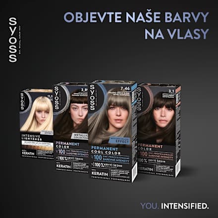 barva na vlasy 7-46 Chladná střední blond syoss