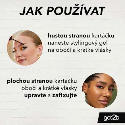 fixační gel na obočí a baby vlásky hnědý got2b