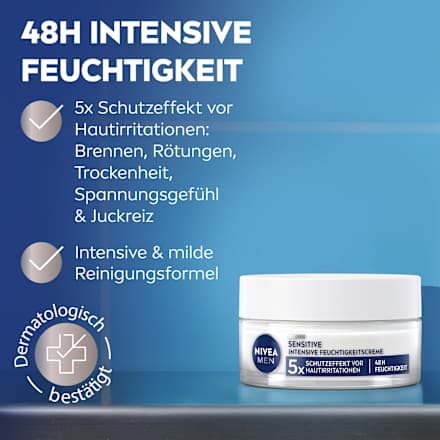 Feuchtigkeitscreme Sensitive Intensive NIVEA MEN